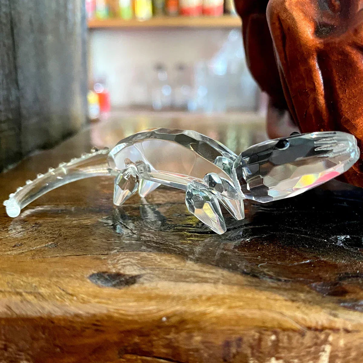 Paperweight | Crystal Frog Figurine & Desk Decor