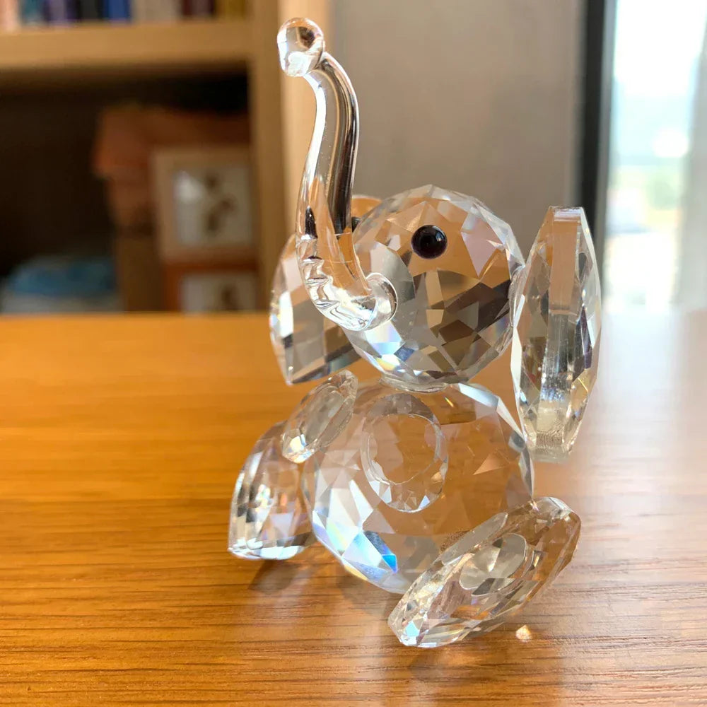 Paperweight | Crystal Frog Figurine & Desk Decor