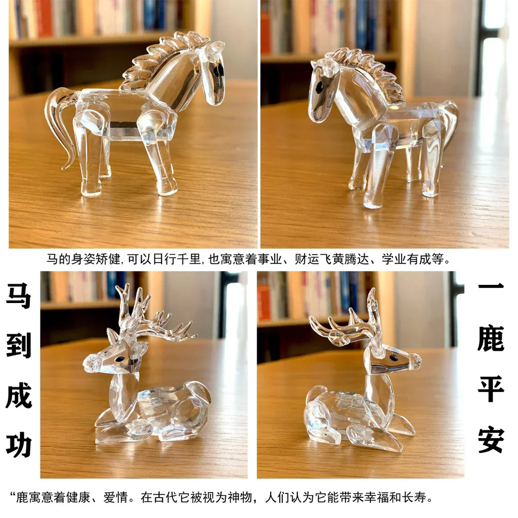 Paperweight | Crystal Frog Figurine & Desk Decor