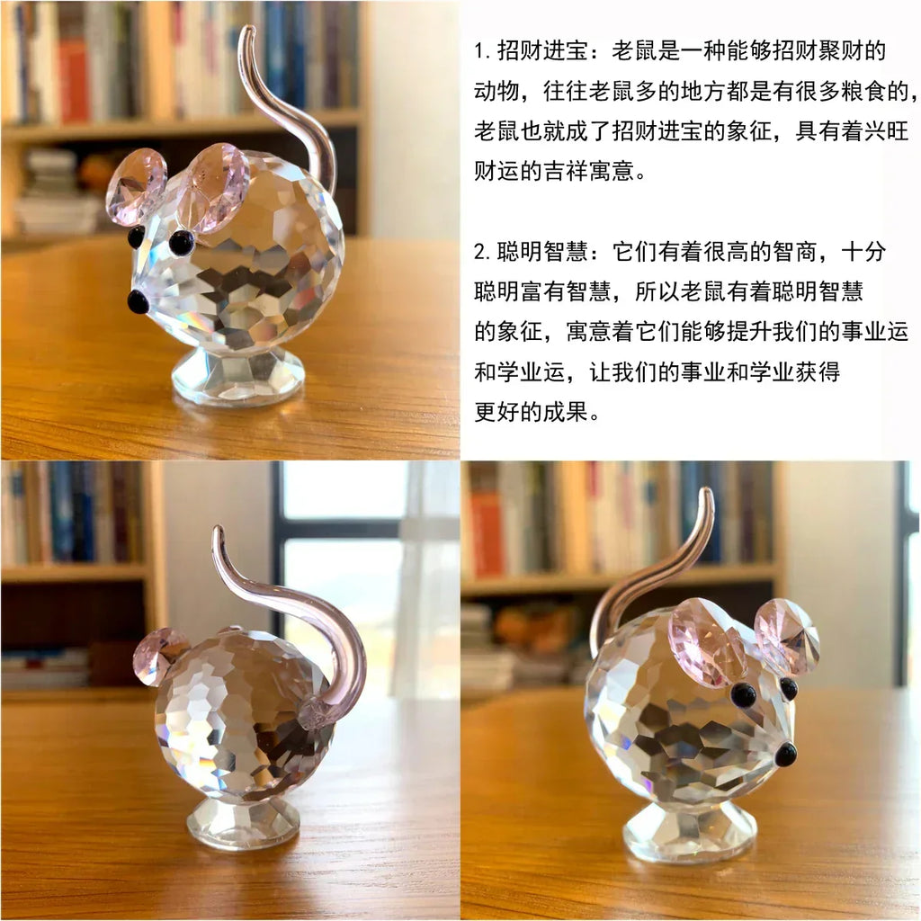 Paperweight | Crystal Frog Figurine & Desk Decor