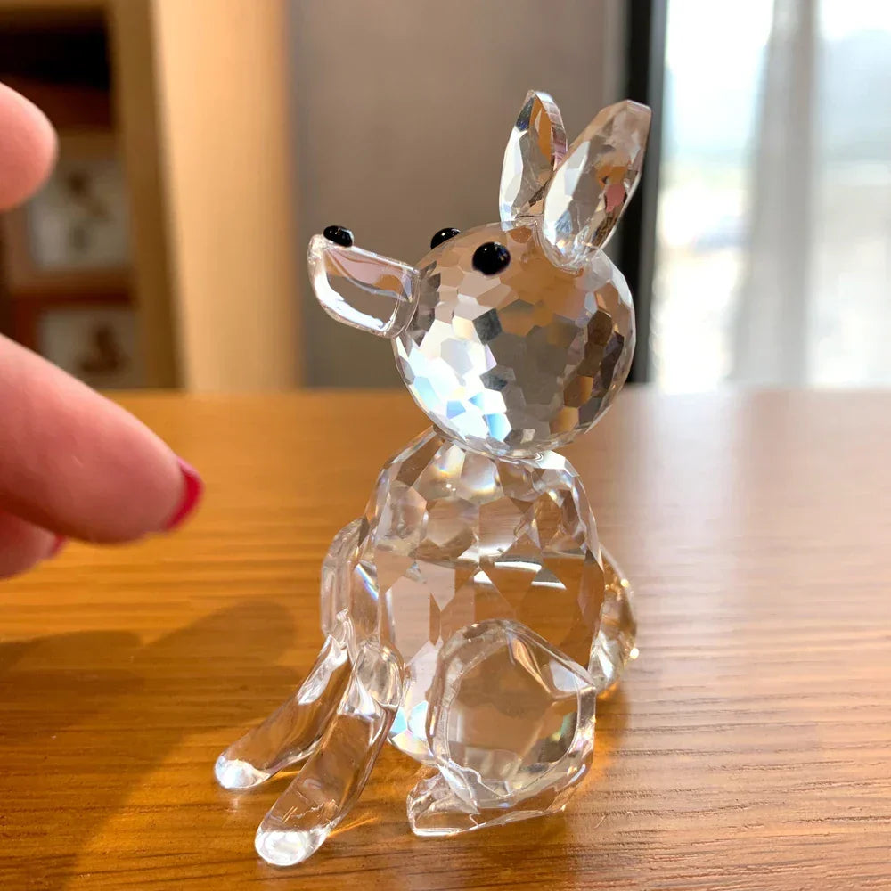 Paperweight | Crystal Frog Figurine & Desk Decor