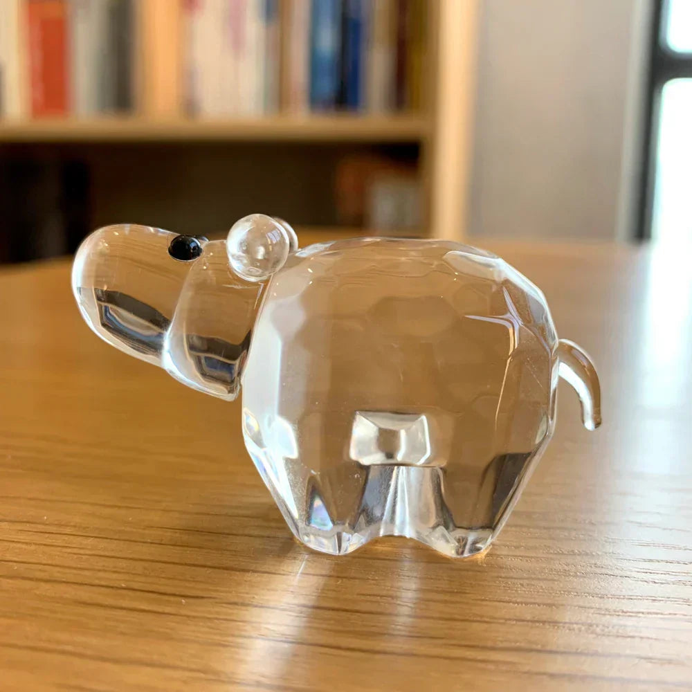 Paperweight | Crystal Frog Figurine & Desk Decor