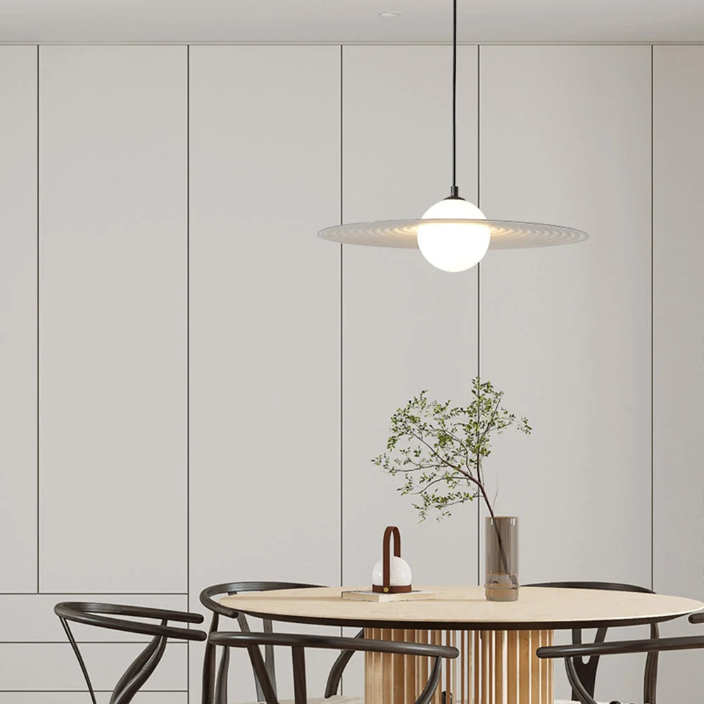 Pendant Lamp | Metal & Acrylic Shade & LED Included