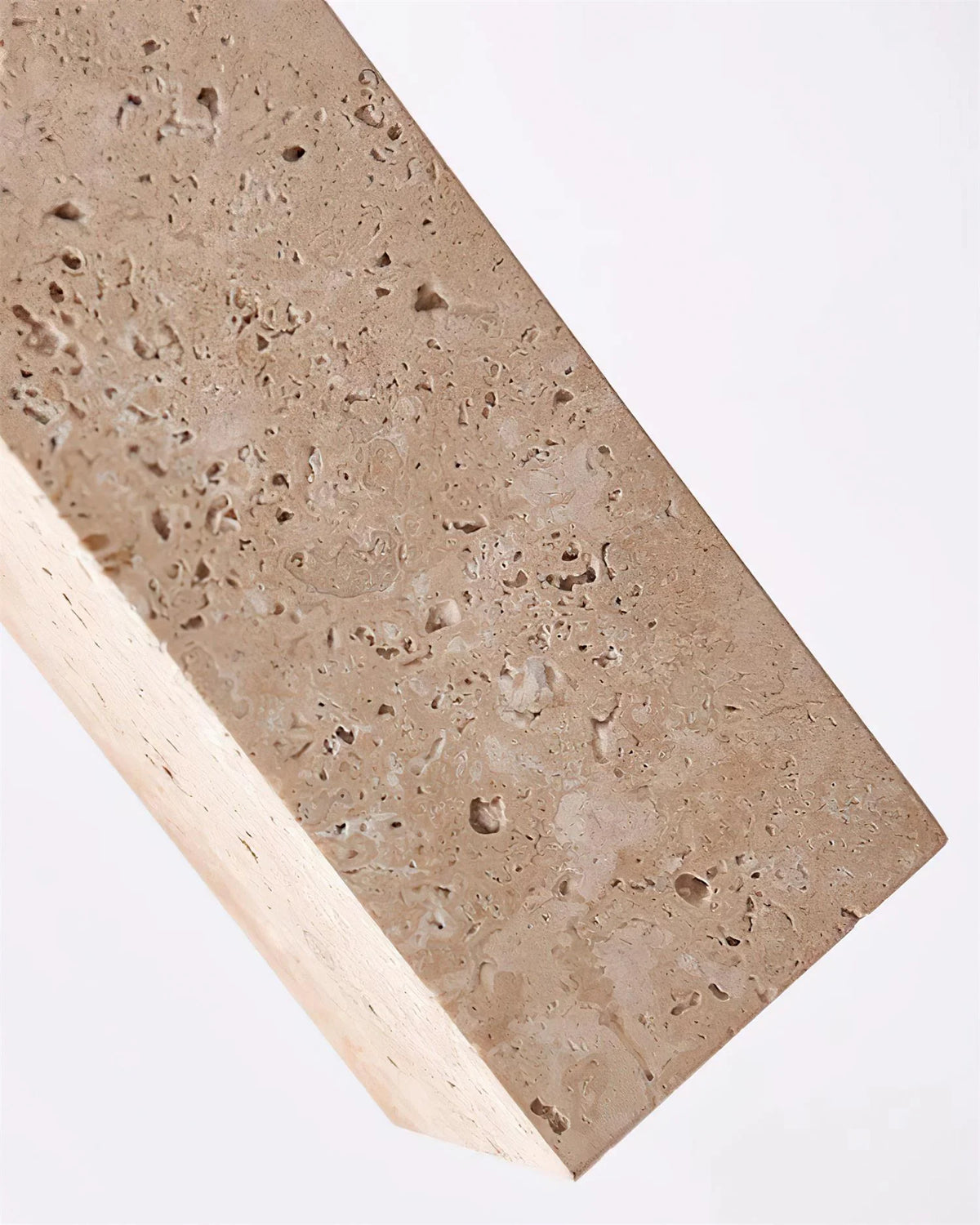 Pendant Lamp | Wood & Travertine Nordic Minimalist | 28 cm Height