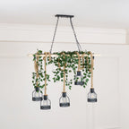 Pendant Light | Hemp Rope & Metal Frame | Adjustable Cord