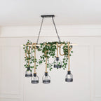 Pendant Light | Hemp Rope & Metal Frame | Adjustable Cord