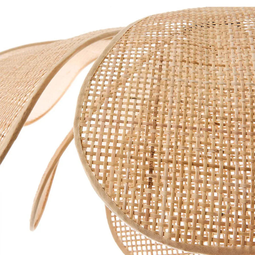 Pendant Light | Metal & Rattan Petal Shade | Bulb Included