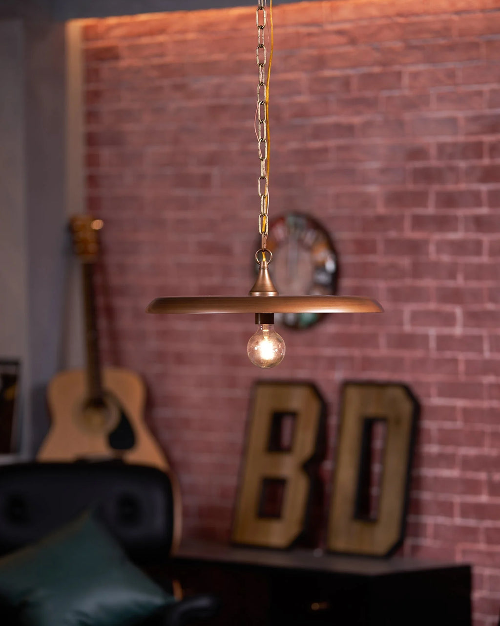 Pendant Light | Metal Shade & Adjustable Hanging Chain | Dia 30–50 cm