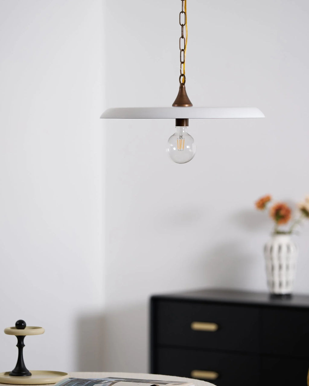 Pendant Light | Metal Shade & Adjustable Hanging Chain | Dia 30–50 cm