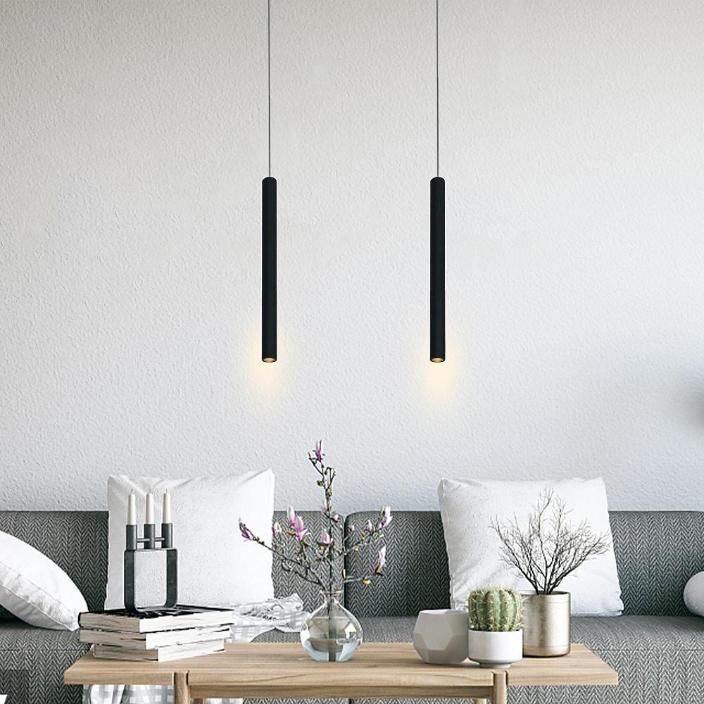Pendant Light | Slim Cylinder Integrated LED | Adjustable Cable