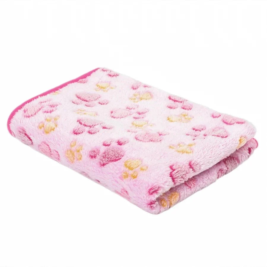 Pet Blanket | Soft Flannel & Paw Print | Machine Washable