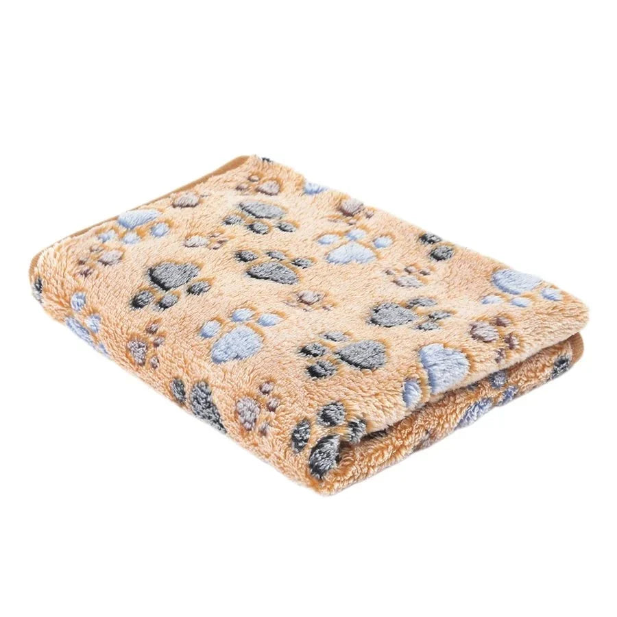 Pet Blanket | Soft Flannel & Paw Print | Machine Washable