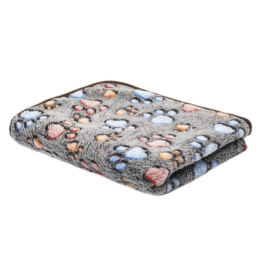 Pet Blanket | Soft Flannel & Paw Print | Machine Washable