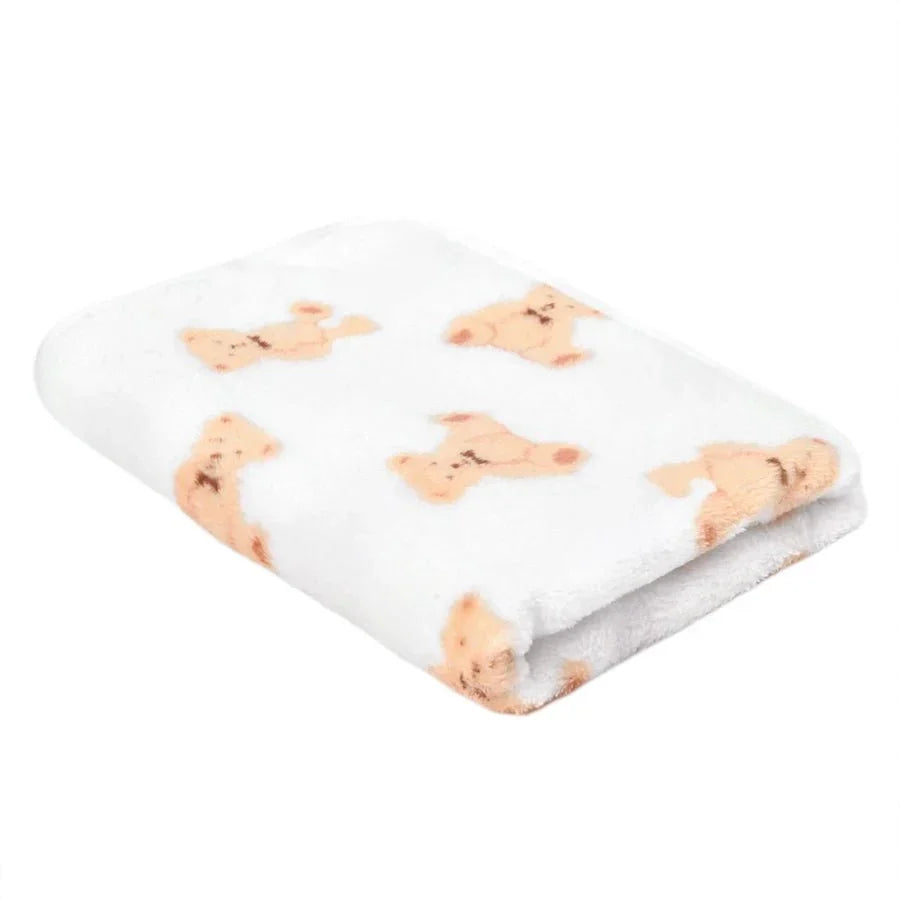 Pet Blanket | Soft Flannel & Paw Print | Machine Washable