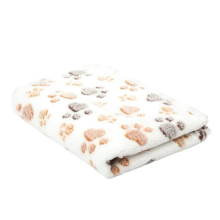 Pet Blanket | Soft Flannel & Paw Print | Machine Washable
