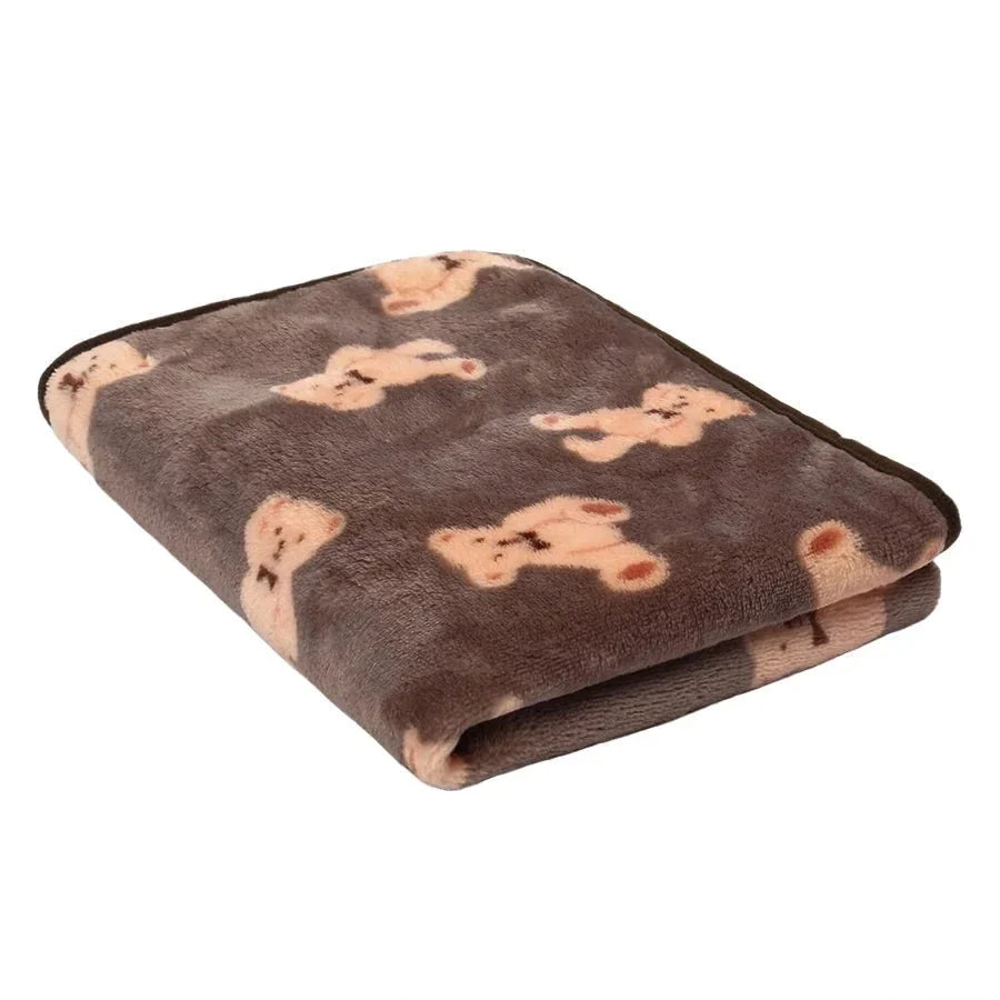 Pet Blanket | Soft Flannel & Paw Print | Machine Washable