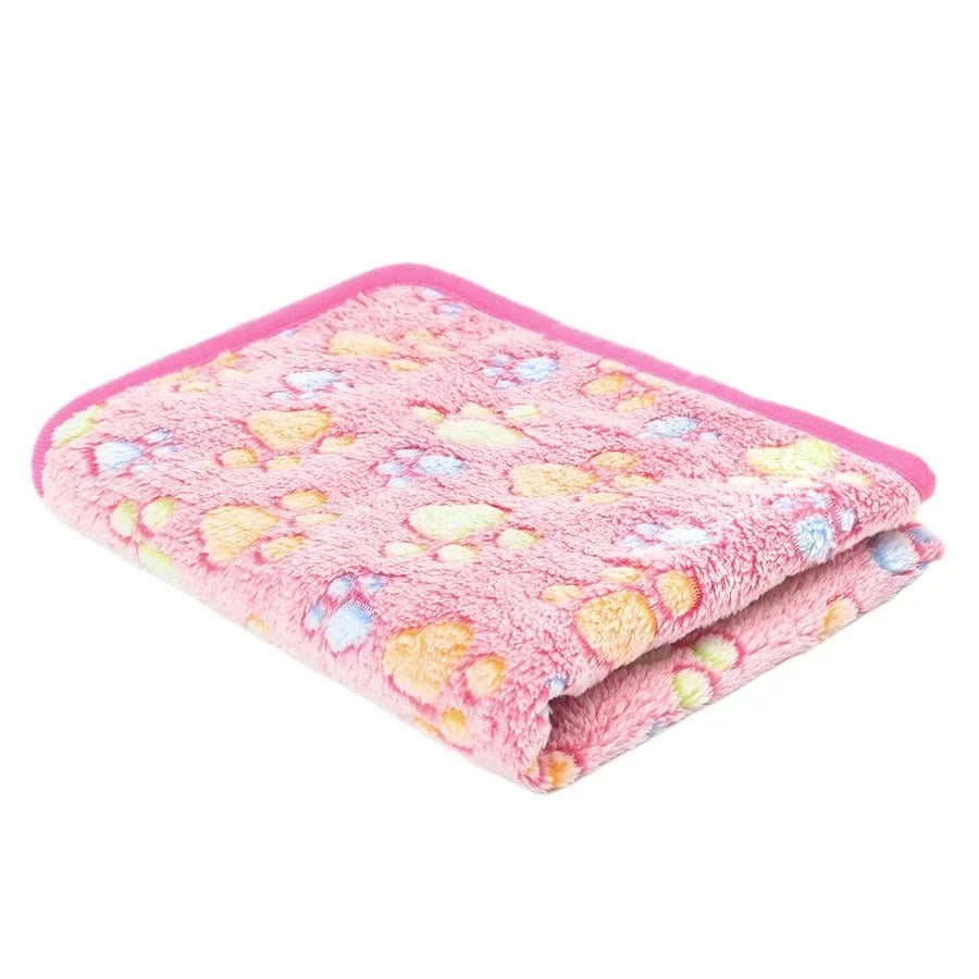 Pet Blanket | Soft Flannel & Paw Print | Machine Washable