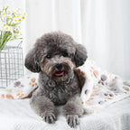 Pet Blanket | Soft Flannel & Paw Print | Machine Washable