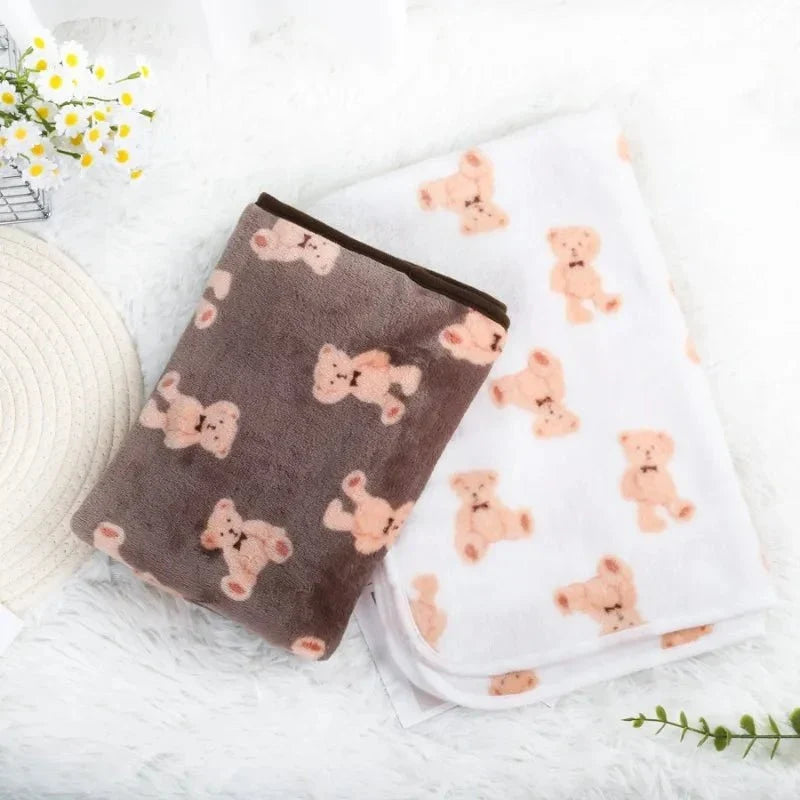 Pet Blanket | Soft Flannel & Paw Print | Machine Washable