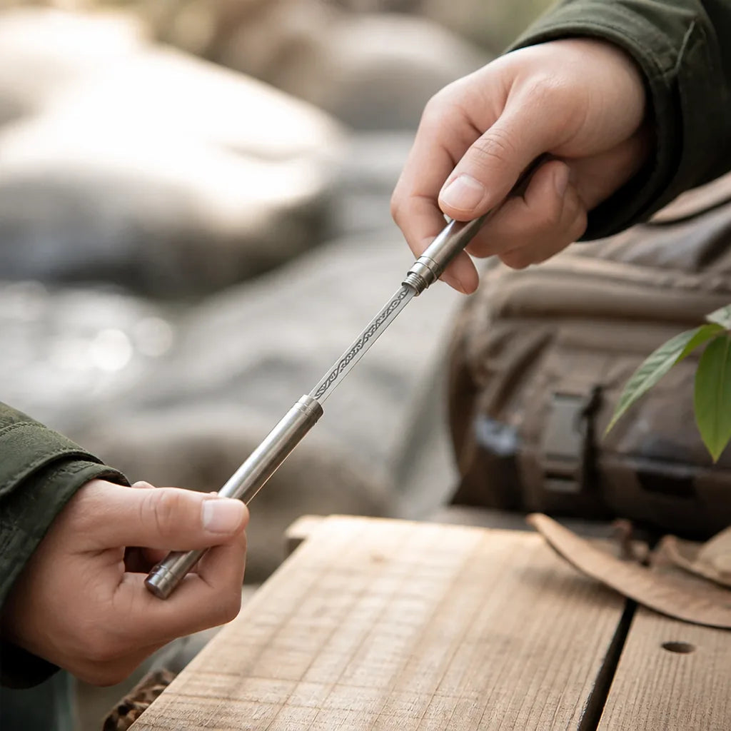 Pocket Knife with In-Handle Blade Storage