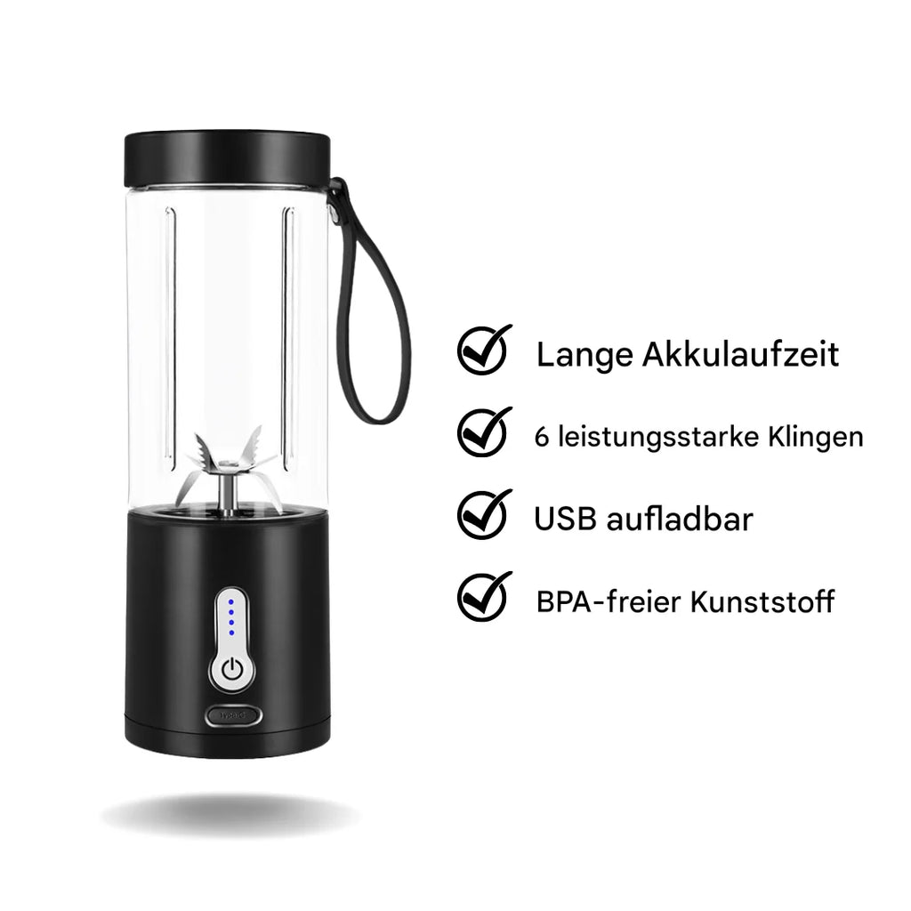 Portable Blender | USB Rechargeable & 6 Stainless Steel Blades | 530 ml