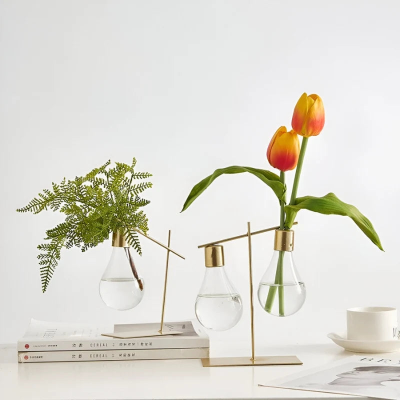 Propagation Vase | Glass & Metal Frame | Single Or Double