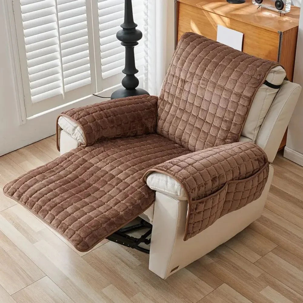 Recliner Cover | Quilted Microfiber & Non-Slip | With Side Pocket