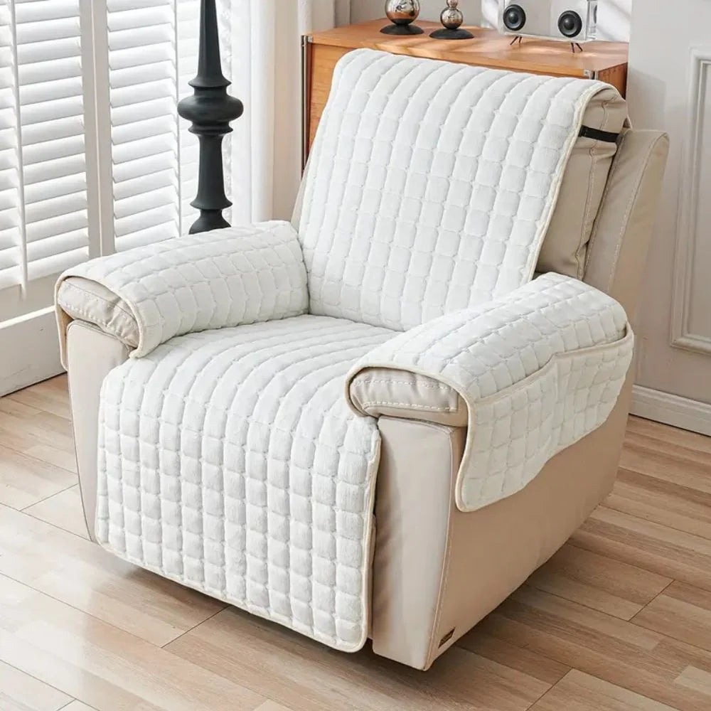 Recliner Cover | Quilted Microfiber & Non-Slip | With Side Pocket