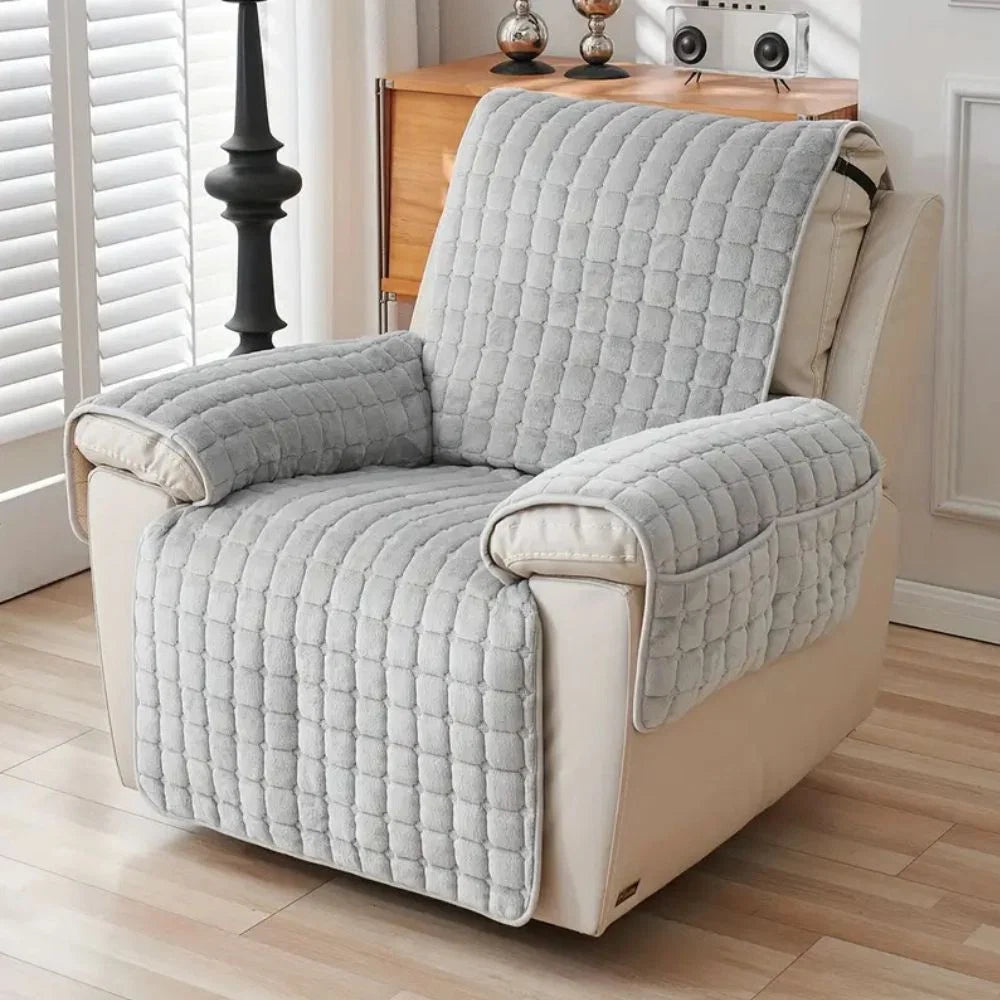 Recliner Cover | Quilted Microfiber & Non-Slip | With Side Pocket