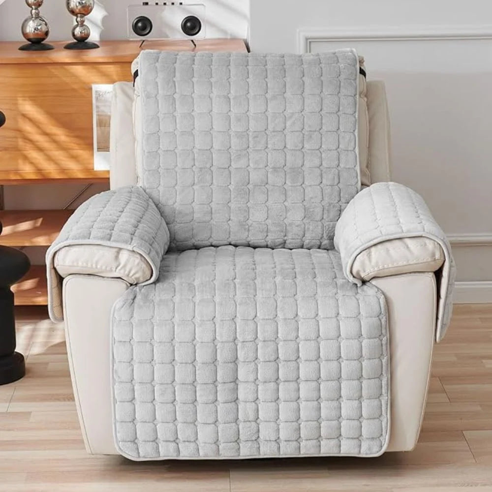Recliner Cover | Quilted Microfiber & Non-Slip | With Side Pocket