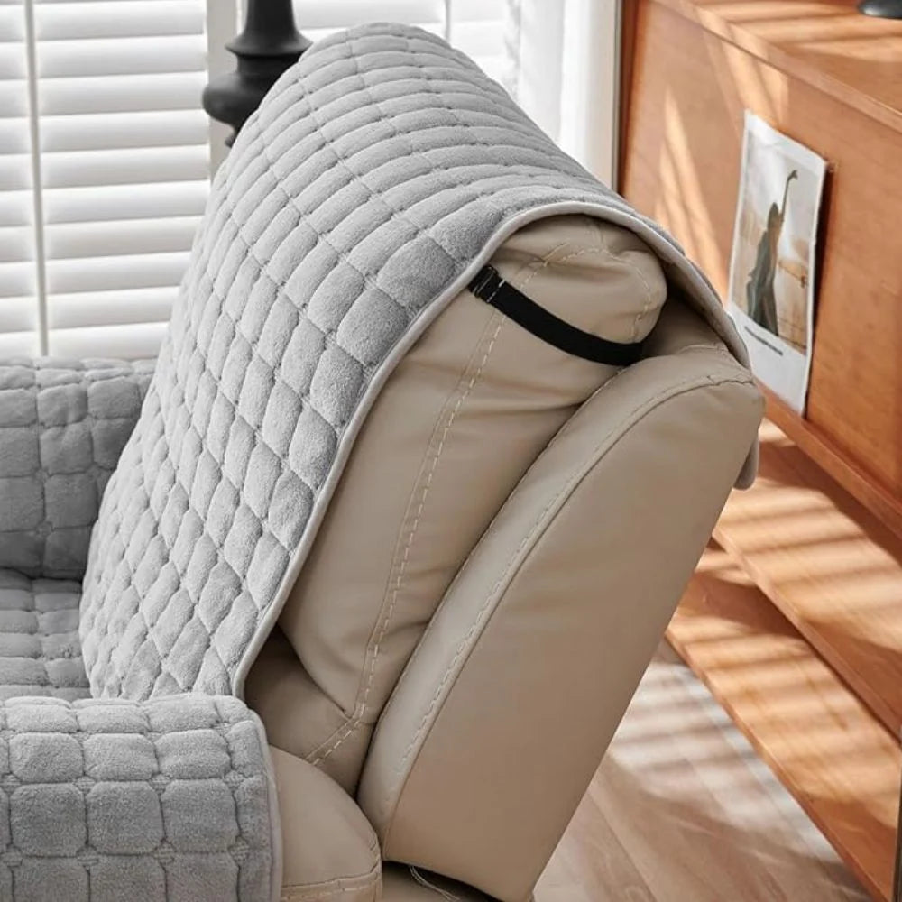 Recliner Cover | Quilted Microfiber & Non-Slip | With Side Pocket