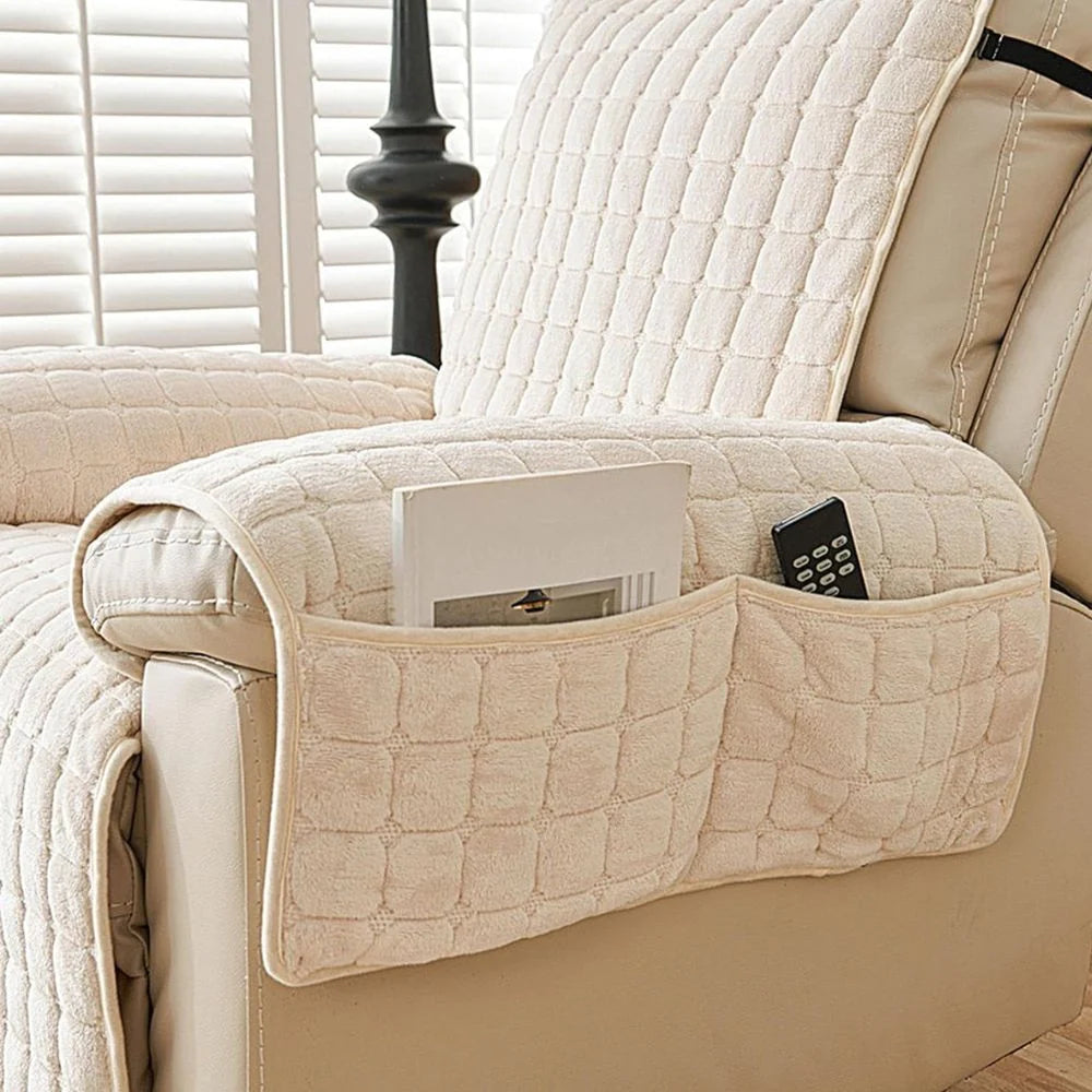 Recliner Cover | Quilted Microfiber & Non-Slip | With Side Pocket