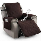 Recliner Slipcover | Quilted Waterproof & Non-Slip | With Side Pocket