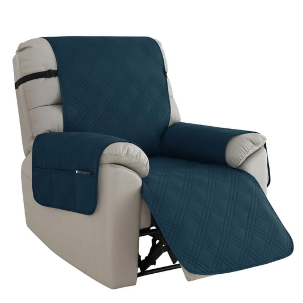 Recliner Slipcover | Quilted Waterproof & Non-Slip | With Side Pocket