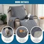 Recliner Slipcover | Quilted Waterproof & Non-Slip | With Side Pocket