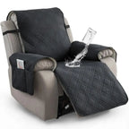 Recliner Slipcover | Quilted Waterproof & Non-Slip | With Side Pocket
