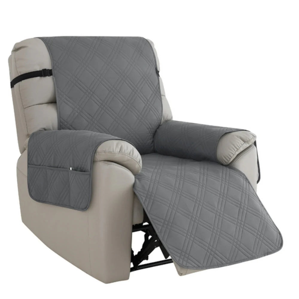 Recliner Slipcover | Quilted Waterproof & Non-Slip | With Side Pocket