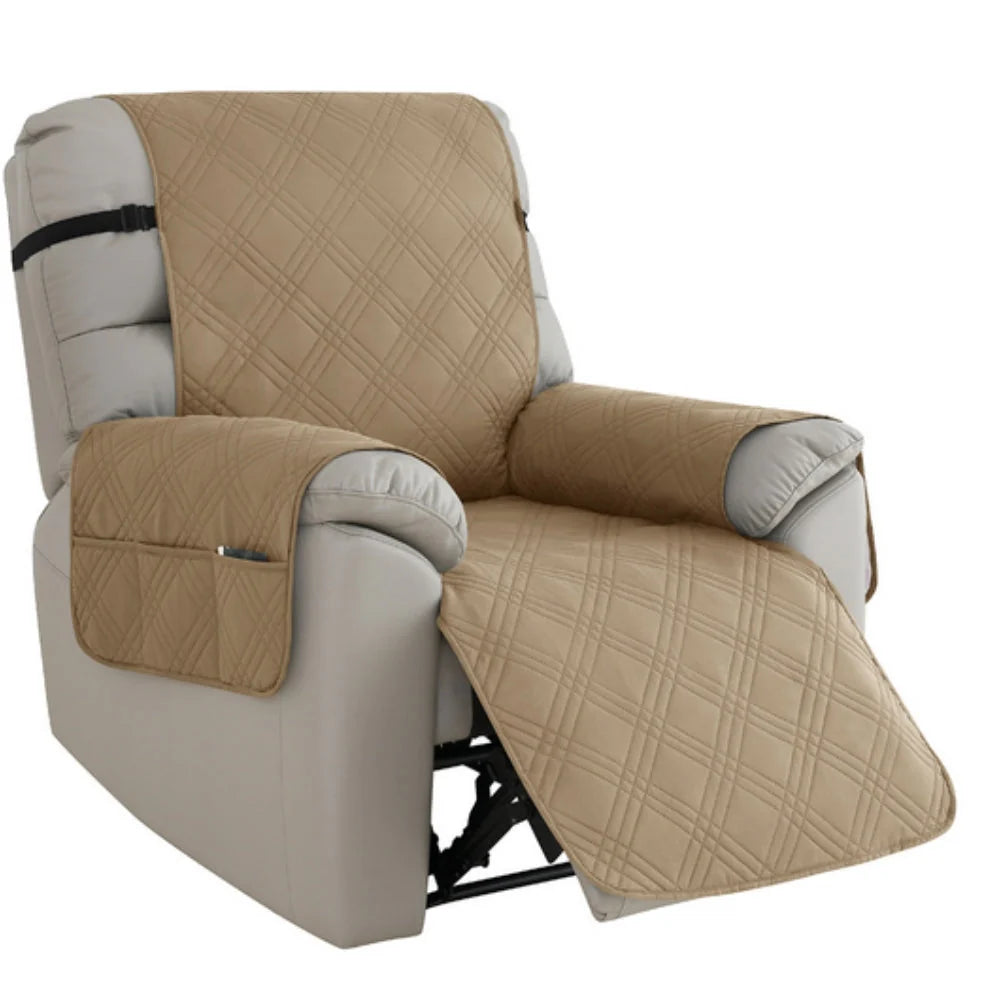Recliner Slipcover | Quilted Waterproof & Non-Slip | With Side Pocket