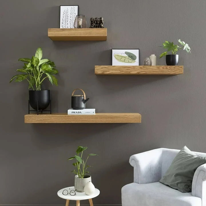 Shelf | Hidden Compartment & Minimalist Wood | 53 cm