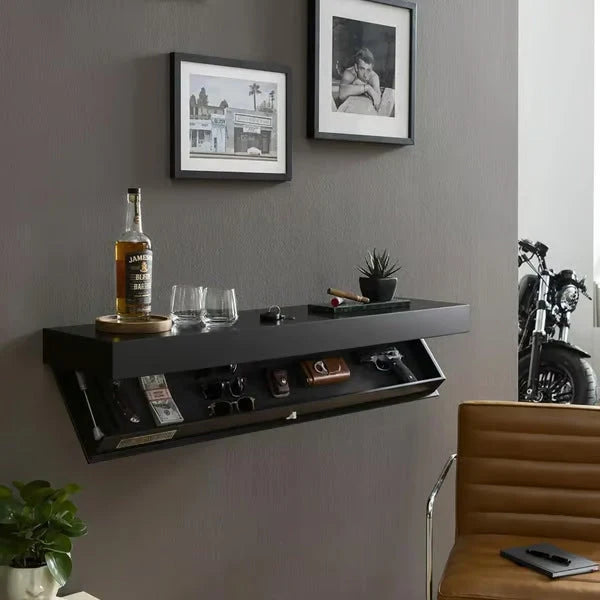Shelf | Hidden Compartment & Minimalist Wood | 53 cm