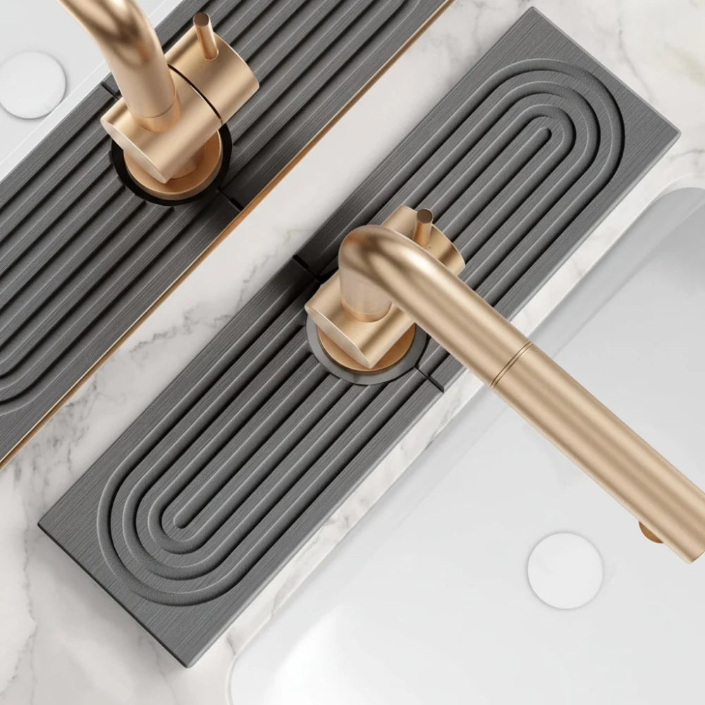 Sink Drying Mat with Faucet Cutout