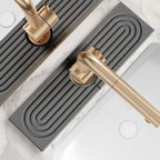 Sink Drying Mat with Faucet Cutout