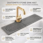 Sink Drying Mat with Faucet Cutout