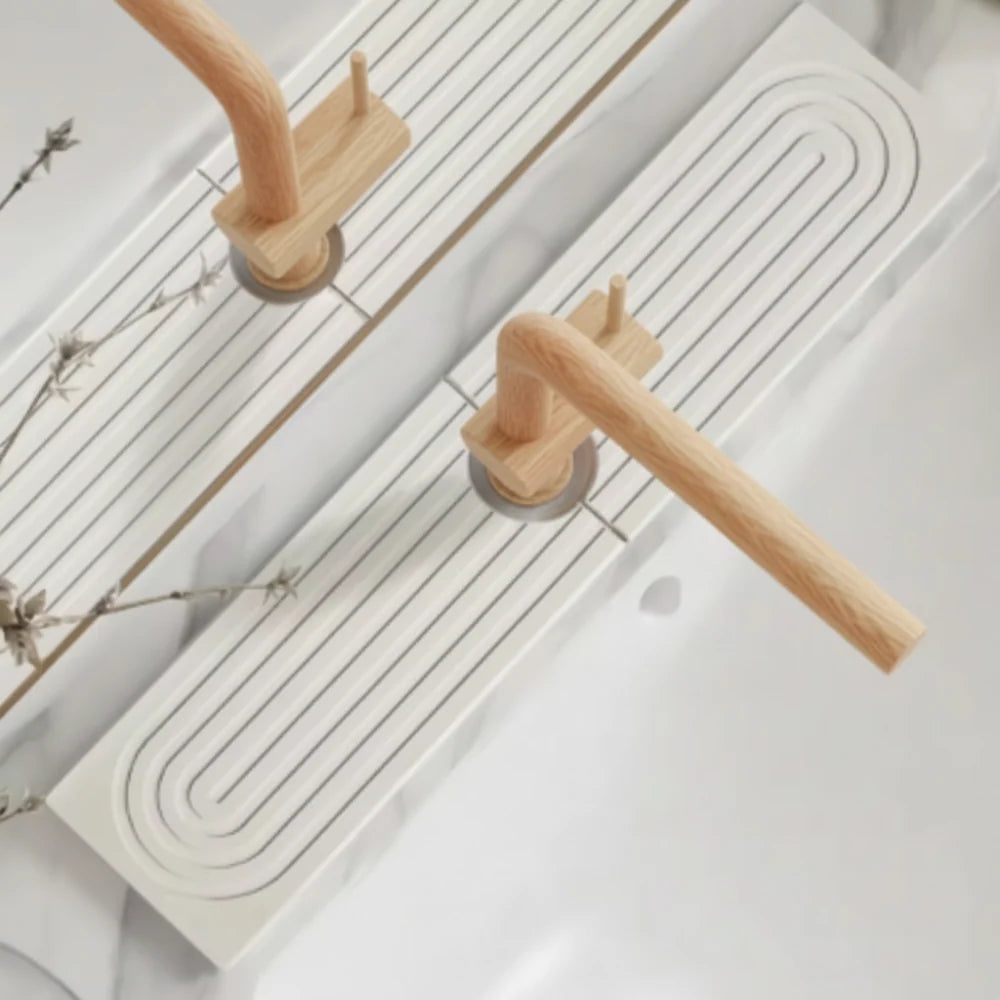 Sink Drying Mat with Faucet Cutout