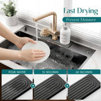 Sink Drying Mat with Faucet Cutout