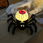 Skull & Spider Lamp | Flickering LED & Battery-Powered | Indoor Use