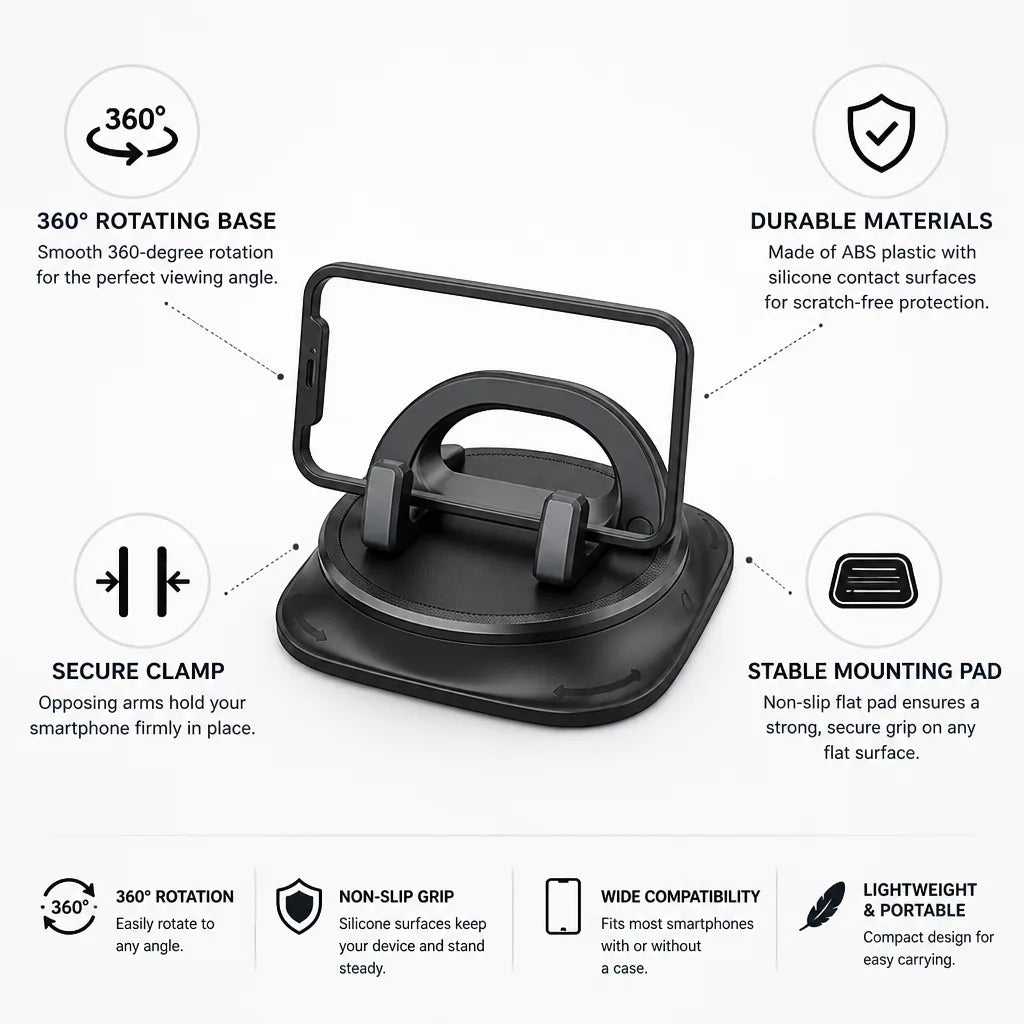 Smartphone Holder with Swivel Base