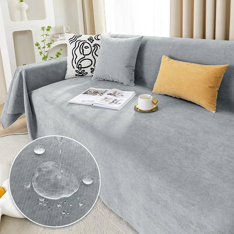 Sofa Blanket with Spandex and Polyester
