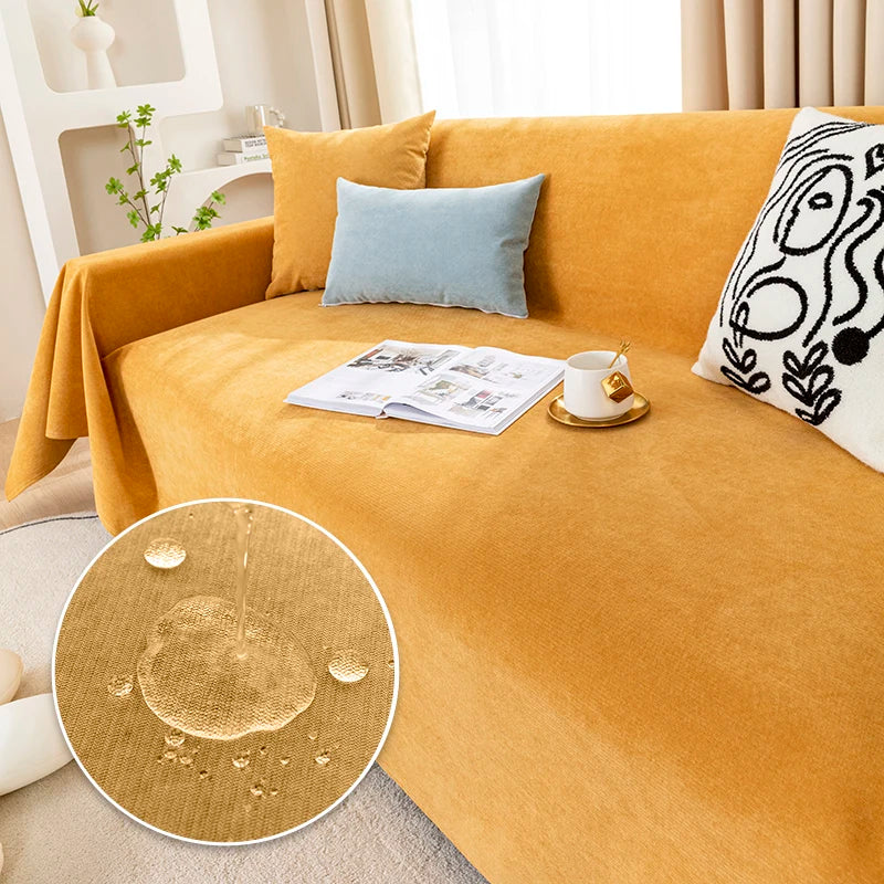 Sofa Blanket with Spandex and Polyester