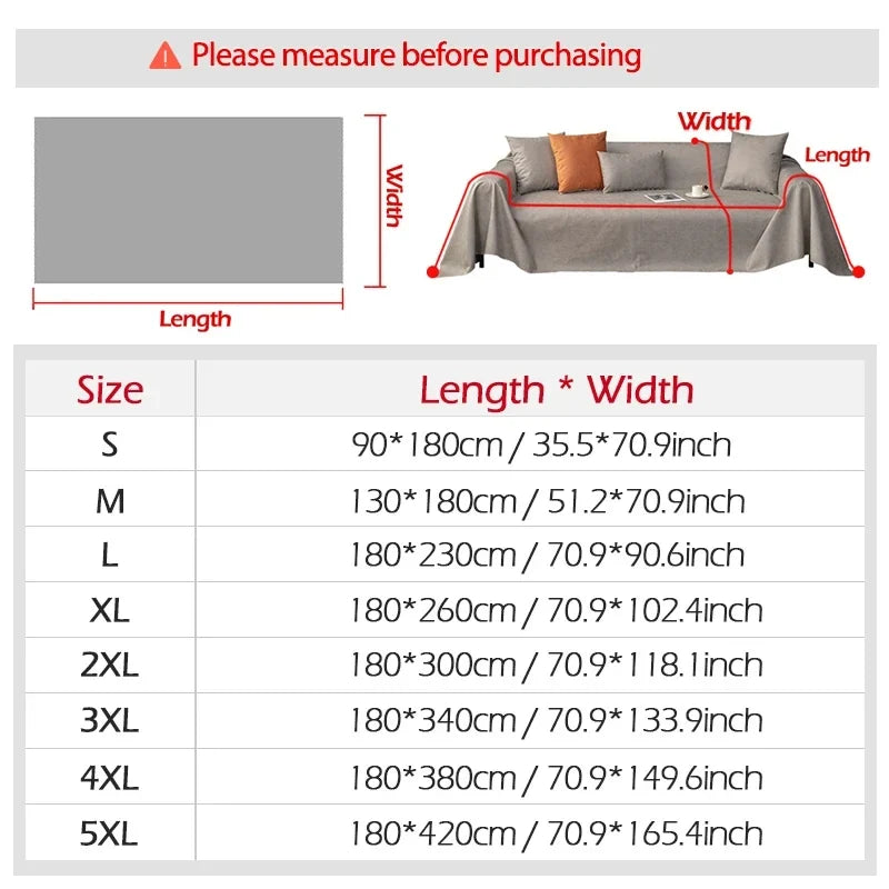 Sofa Blanket with Spandex and Polyester